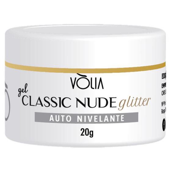 Gel Classic Nude Glitter Volia Gel para Unhas Magazine Luiza