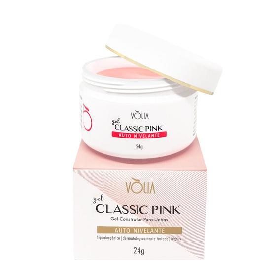 Imagem de Gel Classic Pink Vòlia Nail Auto Nivelante Led/Uv 24g