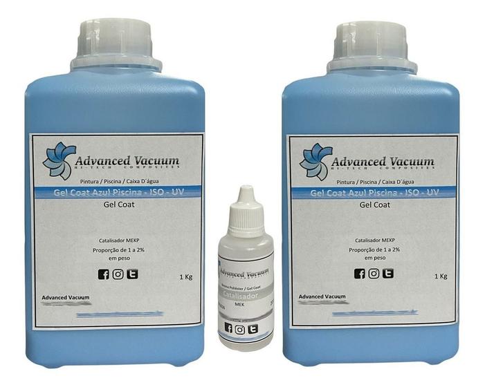 Imagem de Gel Coat Azul Iso-tinta Para Piscina De Fibra De Vidro- 2 Kg