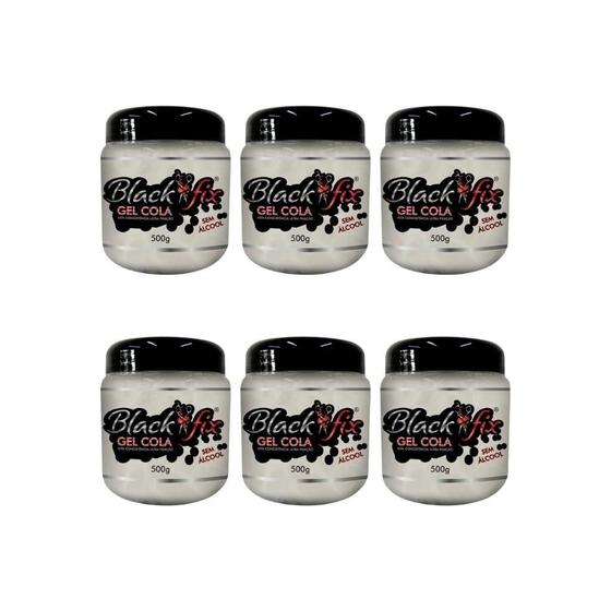 Imagem de Gel Cola Black Fix 500G Tampa Rosca-Kit C/6Un