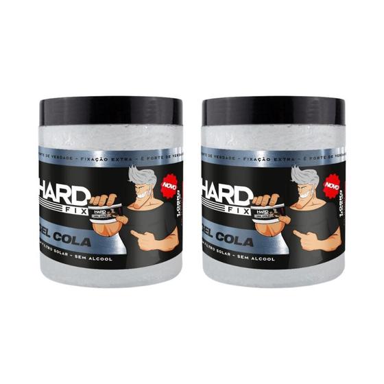 Imagem de Gel Cola Fixador Hard Fix 1Kg - Kit Com 2Un