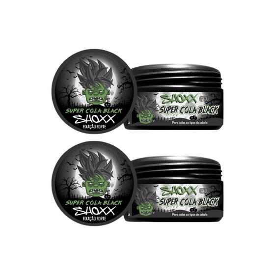 Imagem de Gel Cola Fixador Shoxx Black 240g - Kit C/ 2un