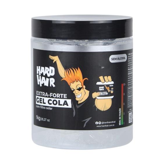 Imagem de Gel Cola Hard Hair Incolor Extra Forte Para Cabelo 1 Kg