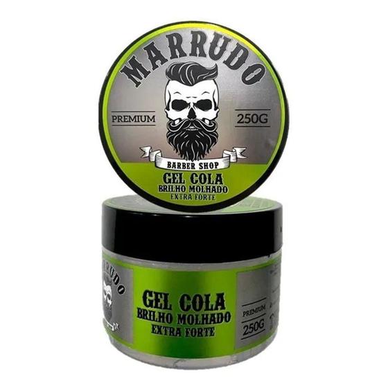 Gel Cola Incolor Brilho Molhado Extra Forte Masculin Marrudo G Modelador E Fixador De