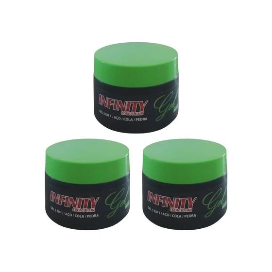 Imagem de Gel Cola Infinity 3 Em 1 300G - Kit Com 3Un