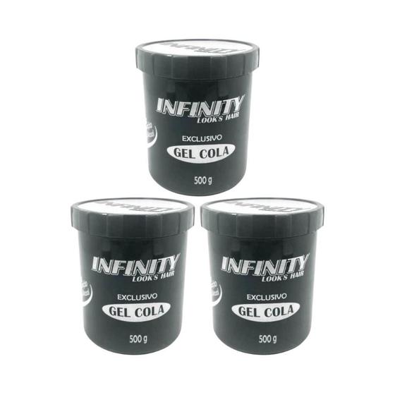 Imagem de Gel Cola Infinity Exclusivo 500G - Kit Com 3Un