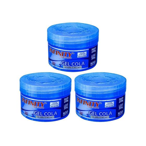 Imagem de Gel Cola Infinity Looks 3 ul 300G - Kit Com 3Un