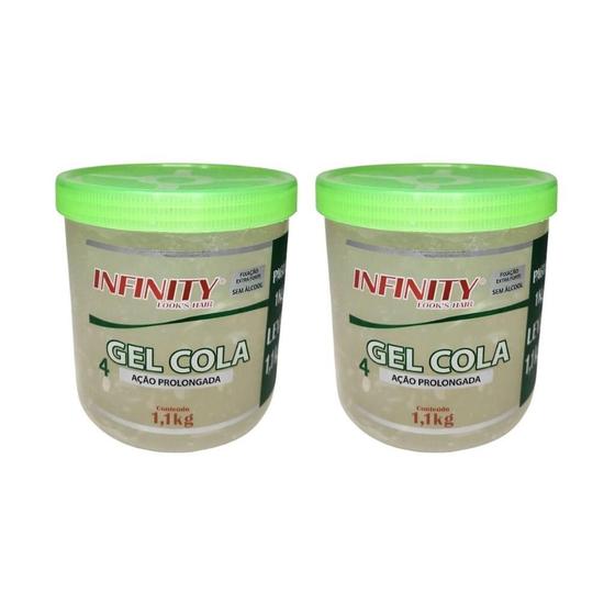 Imagem de Gel Cola Infinity Looks Verde 1100G - Kit Com 2Un