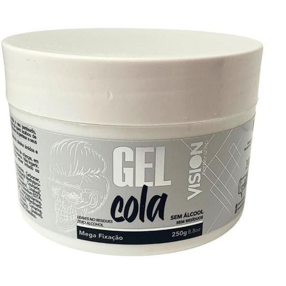 Imagem de Gel Cola Vision 250g Para Cabelo Fixação Modelador Profissional