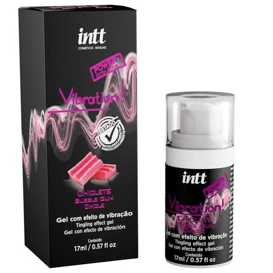 Imagem de Gel com Efeito de Vibração Vibration Power Chiclete Intt 17ml