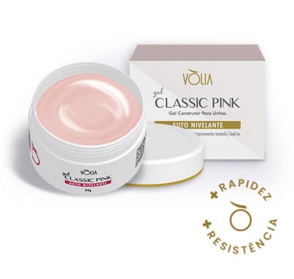 Imagem de GEL CONSTRUTOR CLASSIC PINK POTE VÒLIA 24g