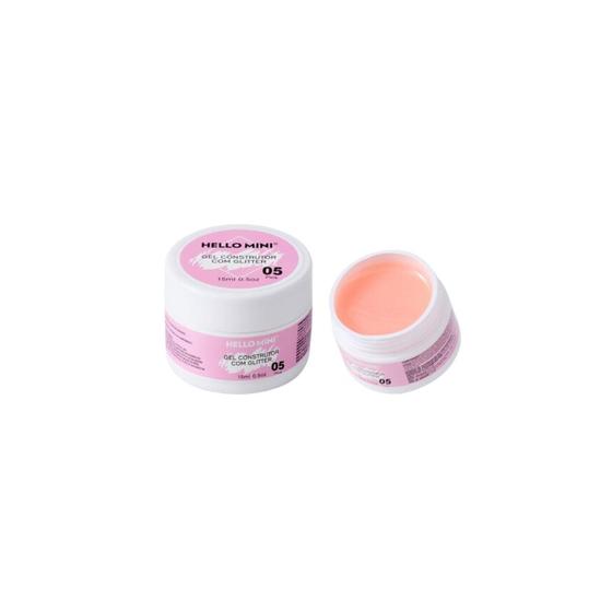 Imagem de Gel Construtor Hello Mini com Glitter 15ml - Grau 1 - GE-HJ205-5