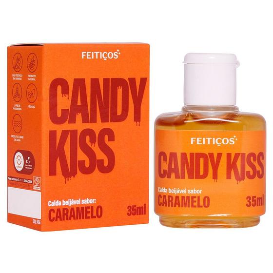 Imagem de Gel Corporal Beijável Candy Kiss Caramelo 35ml Feitiços