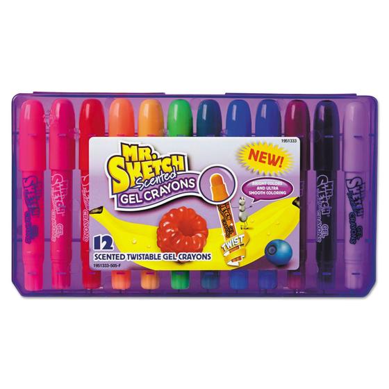 Imagem de Gel Crayons Mr. Sketch Scented Twistable, 12 unidades