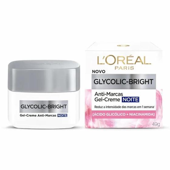 Imagem de Gel Creme Noite Anti-Marcas Glycolic Bright L'Oréal, 150g