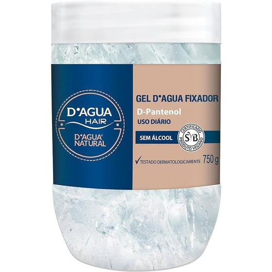 GEL D\'ÁGUA FIXADOR PARA USO DIÁRIO 750G D\'agua natural - D\'Água Natural