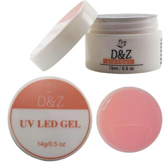 Imagem de Gel D&z Uv Led 14g Original Alongamento Unhas Dz Acrigel