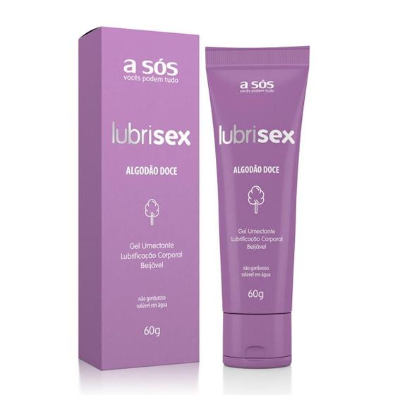 Imagem de Gel De Algodao Doce Beijável E Hipoalergênico Lubrisex 60G