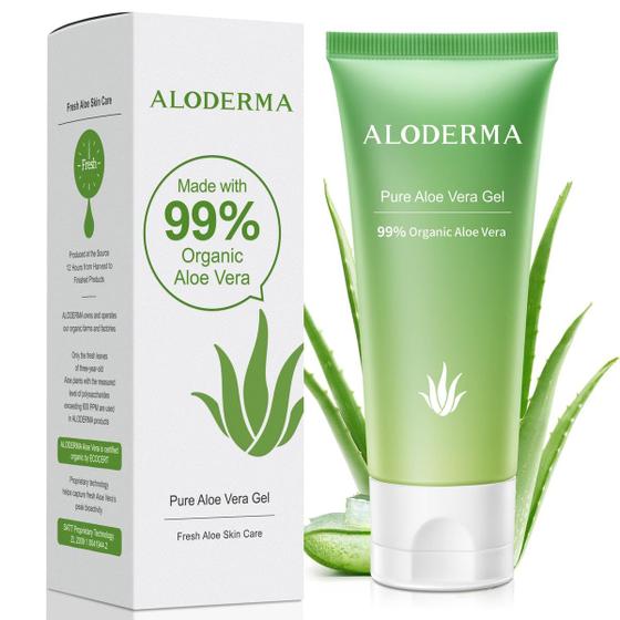 Imagem de Gel de Aloe Vera Aloderma 99% orgânico 45mL para rosto e corpo