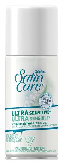 Imagem de Gel de Barbear Gillette Satin Care Ultra Sensitive - 75ml - Defesa Contra Irritações