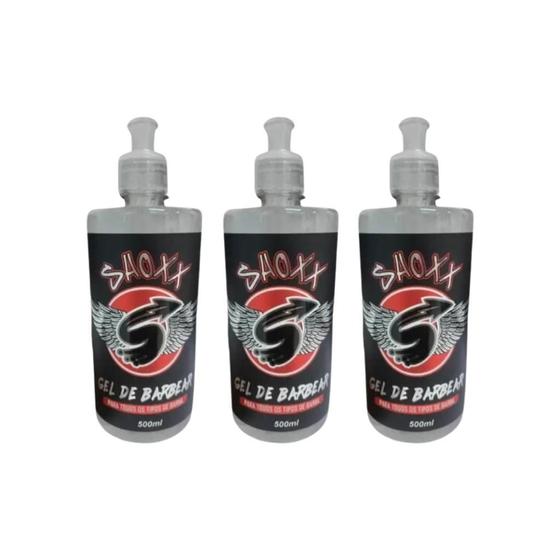 Imagem de Gel De Barbear Shoxx 500Ml - Kit Com 3Un