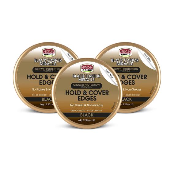 Imagem de Gel de Cabelo African Pride Miracle Hold & Cover Edges - 66ml (Pack com 3)