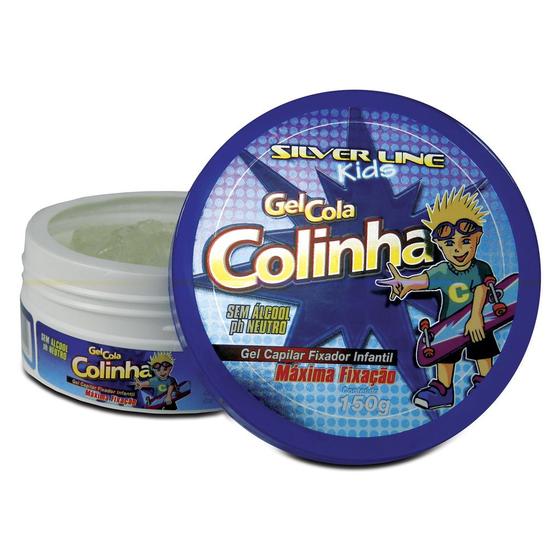 Imagem de Gel de Cabelo Colinha Infantil Silver Line Kids 150g Kit com 12 Unidades