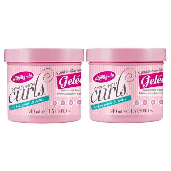 Imagem de Gel de Cabelo Dippity-Do Girls with Curls - Fixação Leve (340ml x 2)