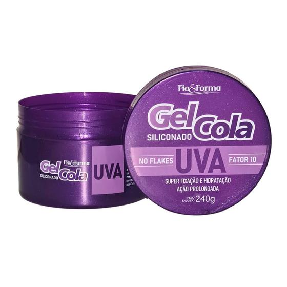 Imagem de Gel de Cabelo Super Fixação Cola Uva Fio e Forma 240g.