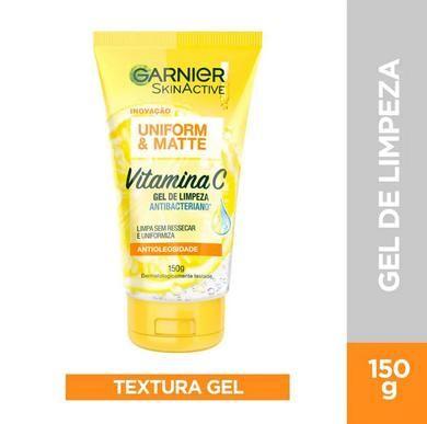 Imagem de Gel De Limpeza Antibacteriano Garnier Uniform&Matte Vitamina C Com 150Gr