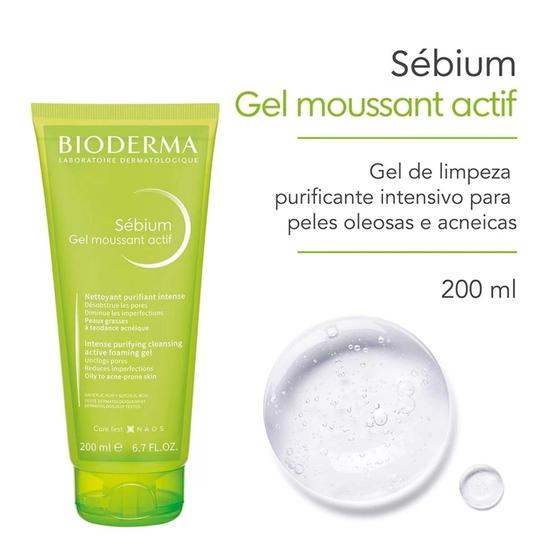 Imagem de Gel de Limpeza  Bioderma Sebium Gel Moussant Actif 200ml