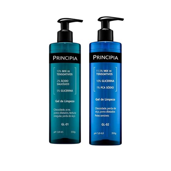 Imagem de Gel de Limpeza Principia Skincare GL-01 + GL-02 350ml Cada