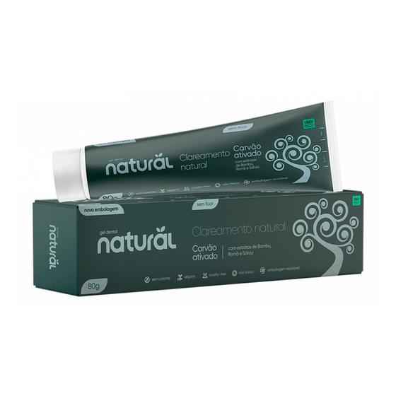 Imagem de Gel dental carvao ativado 80g organico natural