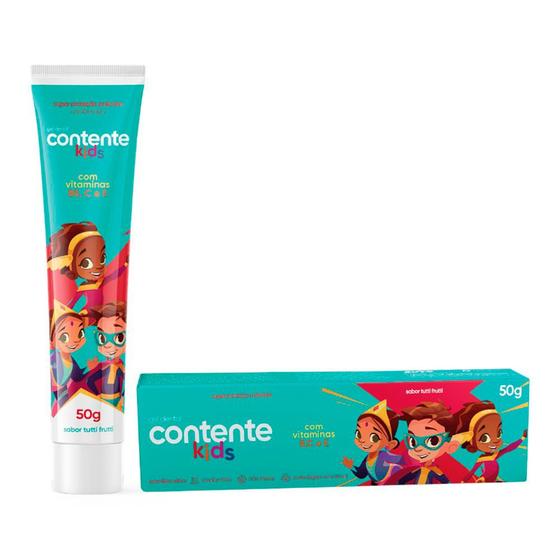 Imagem de Gel Dental Contente Kids Sabor Tutti Frutti com Flúor 50g