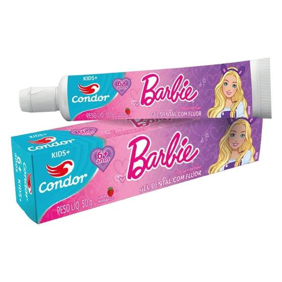 Imagem de Gel Dental Infantil Condor Barbie Morango 50g