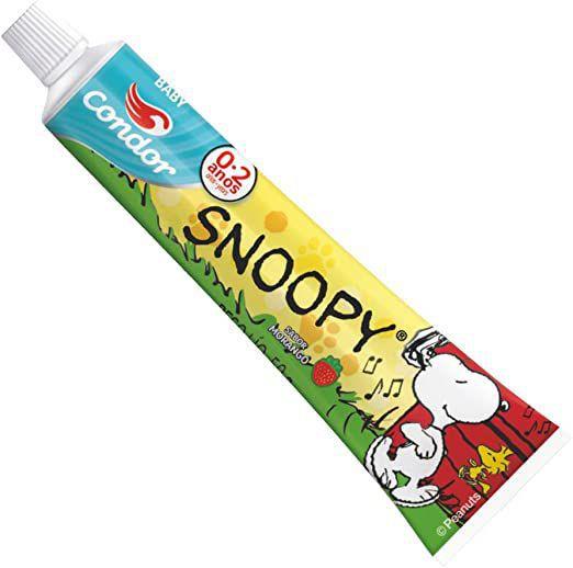 Gel Dental Infantil Sem Flúor Snoopy Sabor Morango 50G, Condor ORAL B
