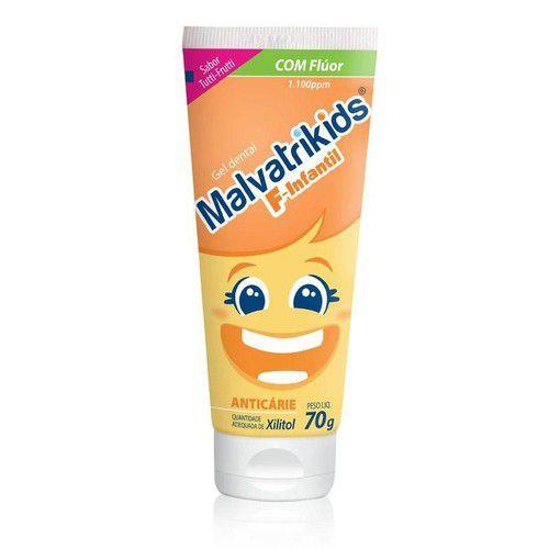 Imagem de Gel Dental Malvatrikids F-Infantil Sabor Tutti-Frutti 70g