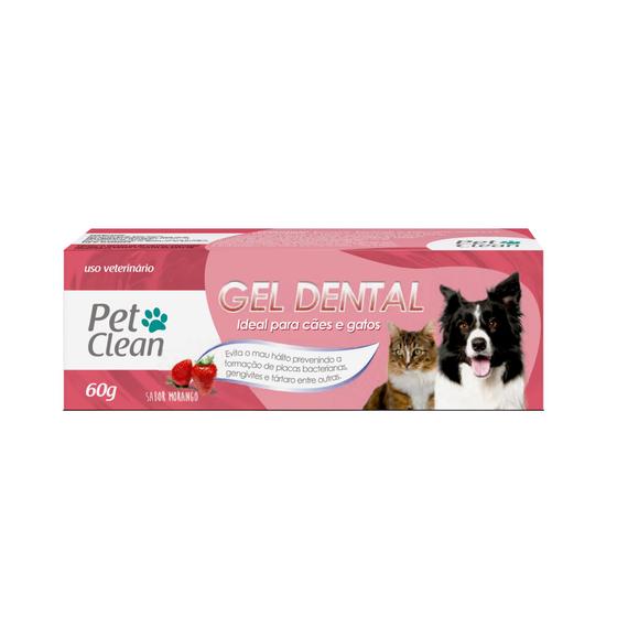 Imagem de Gel Dental Morango Pet Clean 60g para Cães e Gatos