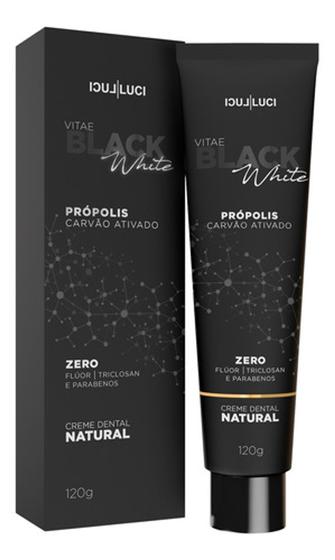 Imagem de Gel dental natural vegano , vitae black white com própolis carvão ativado luci luci