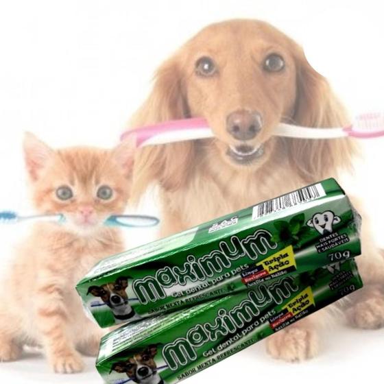 Imagem de Gel Dental para Pet - Menta Fresca - 70g  Cuidado Oral e Hálito Fresco