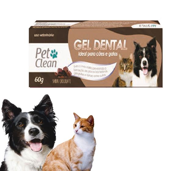 Imagem de Gel Dental Pasta de Dente Creme Pet Clean 60g Cães Gatos