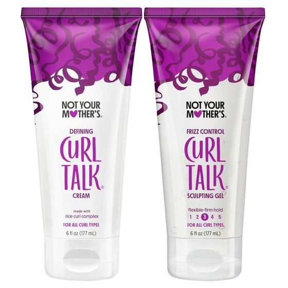 Imagem de Gel e creme para cabelo Not Your Mother's Curl Talk, pacote com 2 unidades