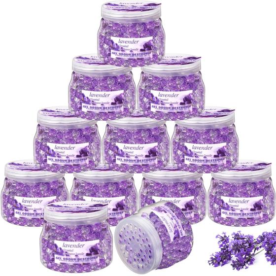 Imagem de Gel eliminador de odor Beads Timgle 10 ml a granel, pacote com 12 pacotes de lavanda