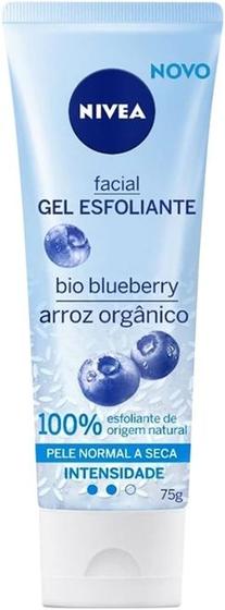 Imagem de Gel Esfoliante Facial Bio Blueberry e Arroz Orgânico Nivea - 75ml