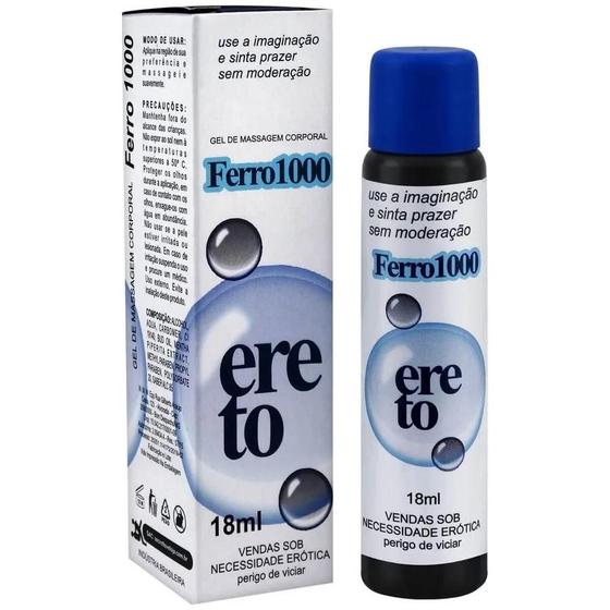 Imagem de Gel Excitante Masculino Prolongador de Ereção Ferro 1000 Segred Love 18ml