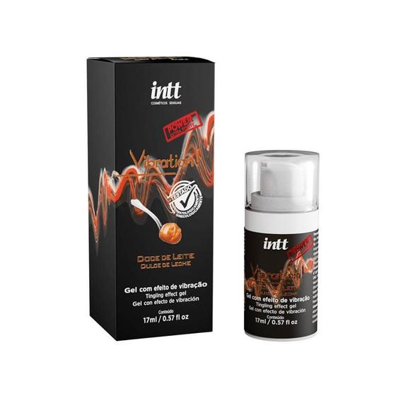 Imagem de Gel Excitante Que Vibra Extra Forte 17ml  Intt Vibration! Doce De Leite