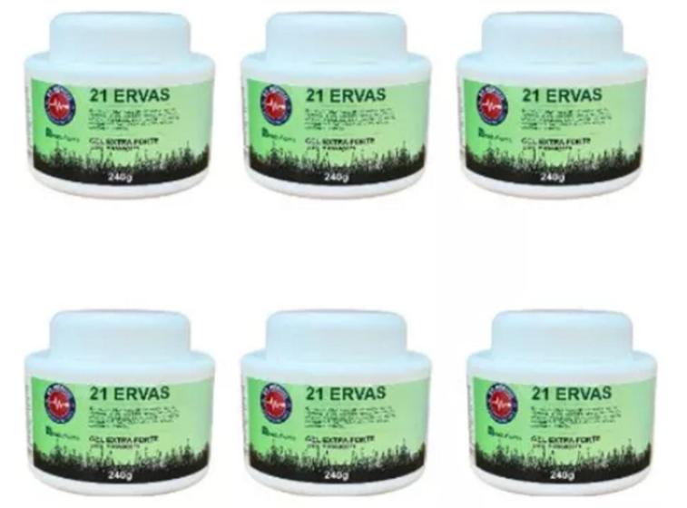 Imagem de GEL  EXTRA FORTE 21  ERVAS Dr. MEDICO 240gr NATUFLORES Kit 6und