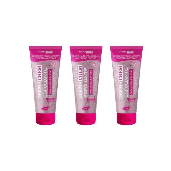 Imagem de Gel Facial Dermachem Esfoliante Rosa Mosqueta 100G-Kit C/3Un