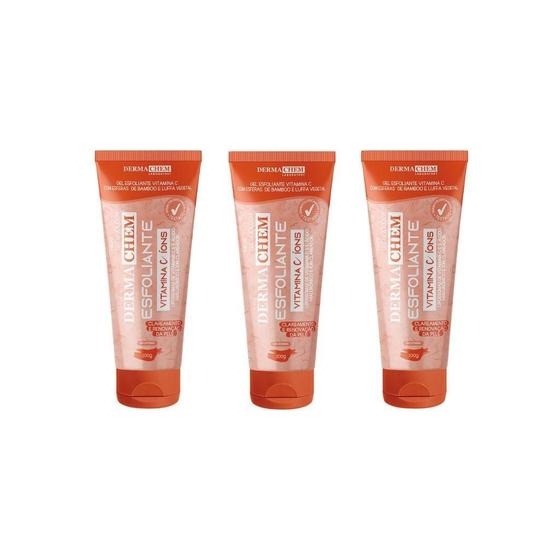 Imagem de Gel Facial Dermachem Esfoliante Vitamina C 100G - Kit 3Un