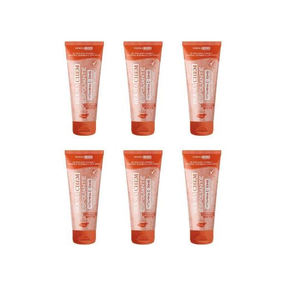 Imagem de Gel Facial Dermachem Esfoliante Vitamina C 100G - Kit 6Un